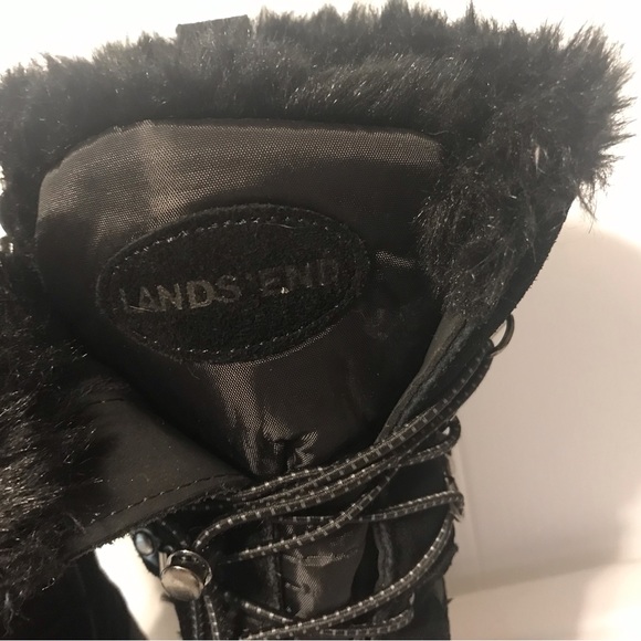 Lands’ End winter snow black insulated boots women’s size 8 B - Picture 9 of 10